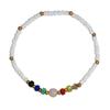 Pulsera Bohemia Pastoral Europea y Americana de Cuentas de Arroz para Mujer Estilo Étnico Personalizado Pulsera Elástica de Cuentas de Vidrio de Colores Apiladas