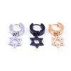 Aretes/Pendientes personalizados para hombre de acero de titanio con arreglo de estrella de seis puntas de comercio exterior europeo y americano al por mayor Amazon wish transfronterizo