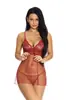 Conjunto de Lencería Transparente con Tirantes Negros Lencería Europea y Americana Transfronteriza Camisón de Encaje para Mujer Comercio Exterior Suministro Pinduoduo