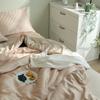 Juego de cama de lujo ligero de 60 piezas de Tencel de Lanjing, sábana de verano de seda helada para dormir al aire libre, funda de edredón, juego de cama de tres piezas