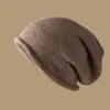 Gorro de Lana para Otoño e Invierno para Mujer, Gorro Holgado Estilo Coreano, Moda Versátil, Holgado Hace que la Cara Parezca Más Pequeña, Cálido Tejido