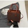 Verão 2025 Nova Bolsa Estilo Coreano Retrô Grande Capacidade Bolsa Tote Estampada Moda Feminina Bolsa de Ombro High-End