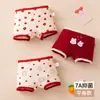 Roupa Íntima Feminina Algodão Puro Infantil Boxer de Cintura Média Categoria a Algodão Ano do Zodíaco Meninas 3-13 Anos Sem Presilha na Bunda Desenho Animado