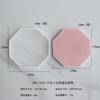 Posavasos Geométrico Manshan Molde de Pegamento de Cristal DIY Posavasos Ovalados Bandeja de Resina Molde de Pegamento de Yeso