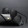 Nuevas Gafas de Sol de Moda con Montura Grande Metal Doble Puente Parasol Gafas de Visión Nocturna Montando Cachorros Guapo Polarizadas Gafas de Sol para Hombres al Conducir