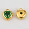 Estilo Dulce Acero Inoxidable 304 Colgante Colorido con Forma de Corazón de Diamante Alta Retención de Color Accesorios para Pulsera, Collar, Pendientes DIY