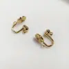 Clip para Oreja con Bobina de Mosquito Integrada Ajustable Sin Perforación, Accesorios para Pendientes Indoloros de Material de Cobre Semi-Terminado para Bricolaje