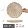 Tigela e Prato com Padrão de Pedra Estilo Silencioso Utensílios de Mesa Redondos de Cerâmica Estilo Japonês para Casa Tigela Grande Criativa Tigela para Salah Tigela para Vegetais Prato de Jantar
