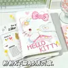 Caderno de Folhas Soltas Gatinho Coração Girly Fivela Magnética Couro Macio Caderno Fofo Manual Ins Shin-chan do Crayon Caderno de Estudante