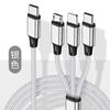 Cable de Datos 3 en 1 Tipo-C Adecuado para Teléfonos Android, Huawei y Apple, Cable de Carga Rápida Pd, Preferido para Carga en Coche