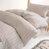 Juego de tres piezas para dormitorio de estudiante universitario de funda de edredón de algodón lavado y sábana para cama individual litera colchón ropa de cama juego de seis piezas