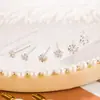 Exquisitos Pendientes de Estrella de Cinco Puntas con Circonita para Mujer, Lujo Ligero, Simples y de Alta Gama, Pendientes Amigables con los Oídos, Pendientes de Nuevo Estilo 2023