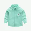 Camisa de Manga Comprida para Meninos, Novo Modelo de Outono, Venda Direta da Fábrica para Crianças Pequenas, Camisa Casual de Primavera e Outono, Camisa de Manga Comprida Infantil
