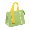 Bolsa Lonchera Aislada de Mano de Gran Capacidad a la Moda Venta al por Mayor Estudiante Simple Impermeable Bolsa Aislada de Papel Aluminio Engrosado Bolsa para Bento
