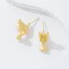 Nuevos Pendientes de Tachuela de Pájaro con Diseño Nacional Estilo Chino Moda Retro Nicho Único de Gama Alta Pendientes de Hada para Mujer Tendencia