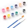 Conjunto de Tiras de Tinta Acrílica 12 Cores 3/5ml para Pintura Infantil, Grafite de Arte, Bonecos de Gesso DIY, Pintura a Aquarela