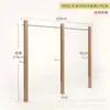 Estante de Exhibición para Tienda de Ropa de Acero Inoxidable con Color Madera Natural Estilo Chino, Soporte de Exhibición Engrosado, Accesorios de Belleza Minimalistas de Moda, Perchero