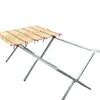 Mesa Plegable, Extensible y Portátil de Bambú para Puestos de Mercado, Engrosada, Multifuncional, Conveniente y Flexible