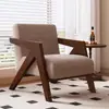 Sofá Silla Estilo Wabi-sabi Individual Casa de Huéspedes Sala de Estar Balcón Dormitorio Madera Maciza Vintage Sofá Perezoso Silla Tigre Silla de Ocio