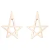 Pendientes de botón simples de acero inoxidable con diseño recortado, mini corazón de dibujos animados, sol, estrella, geométricos, estilo japonés y coreano, para niñas