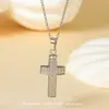 Acero de Titanio Estilo Americano Retro Collar de Cruz Verano Simple Sentido de Alta Gama Collar para Mujer Lujo Ligero Nicho