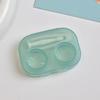 Estuche para lentes de contacto de color caramelo Ins, portátil, transparente, sencillo, integrado, estuche para lentes de contacto de colores, estuche para dúo sin tapa giratoria.