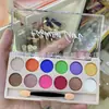 Paleta de Sombras de Ojos Xibei de 12 Colores para Estudios Fotográficos, Guarderías, Escuelas, Maquillaje de Escenario para Festivales, Cosméticos para Actuaciones de Adultos