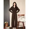 Conjunto de dos piezas de punto para otoño e invierno estilo coreano con pantalones de pierna ancha y fluidos - un conjunto nuevo, elegante, suave y cómodo para mujer
