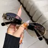 Gafas de sol ovaladas personalizadas para mujer, metal, estilo urbano moderno, gafas retro para sesión de fotos de influencers transfronterizos