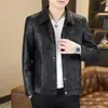 Nueva chaqueta casual con solapa para hombre 2026, abrigo corto de estilo coreano de primavera y otoño, moderno, corte ajustado, top de moda para jóvenes