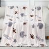 Manta de Forro Polar de Rugby Béisbol Lado Mitad Tejido Jacquard Manta de Hilo de Pluma Manta Cubierta Manta de Nube de Franela