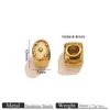 Acero Inoxidable, Chapado en Oro de 18 Quilates, Varios Estilos de Cuentas Perforadas, Cuentas Espaciadoras para Pulseras DIY, Fabricación de Accesorios de Trébol de la Suerte