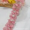 6,5 cm par de flores 120D criptografado chiffon laço branco diy acessórios artesanais canto roupas chapéu ornamentos colarinho saia