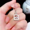 Pingente inteligente de moissanita pingente de ouro 18K moda simples micro cravação corrente de clavícula de colar redondo preço de atacado
