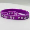 Temporada de Formaturas 2026 Pulseira de Silicone Impressa com ParabénsTurma de Borracha Pulseira de Pulso Edição Limitada da Temporada de Formaturas