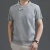 Camisa Polo de Verano Retro Japonesa Nueva Moda para Hombres y Mujeres, Camiseta Casual Versátil Holgada de Manga Corta con Cuello Campana Empalmada