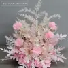 Flores para el camino de la boda flores para la mesa del hotel macetas bolas de flores decoración del escenario de la boda arte floral terminado