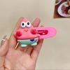 Pinza para el pelo con diseño tridimensional de Bob Esponja, con flequillo lateral para mujer, pinza grande con diseño de pico de pato Patrick, accesorio para la cabeza