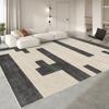 Tapete de Sala de Estar Estilo Creme Luxo Acessível Sofá de Alto Nível Mesa de Centro Manta Moderno Quarto Cabeceira Tapete de Chão Resistente a Manchas