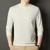 Camiseta de manga larga de alta calidad, moderna y a la moda para hombre, con cuello redondo, adecuada para hombres jóvenes, que ofrece una sensación cómoda y amigable con la piel.