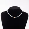 Collar Transfronterizo Europeo y Americano de Nuevo Producto con Semillas de Vidrio de Colores Arcoíris Dopamina para Mujer, Cadena para Clavícula de Nicho de Alta Gama, Venta al por Mayor desde el Fabricante