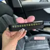 Placa de Número de Teléfono para Estacionamiento Temporal de Coche con Lazo Nuevo Placa de Matrícula de Mudanza Femenina Adornos de Decoración Interior de Coche