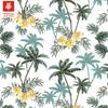 Tela de Algodón de Seda Estampada de Verano Viento Tropical Árbol de Coco Marina Ropa de Hombre Ropa de Niño Vestido Camisa traje Tela en stock