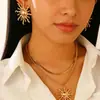 Pendientes de sol de alta calidad con diseño exagerado europeo y americano, pendientes de girasol de moda retro, pendientes de comercio exterior transfronterizo para mujer