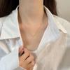 Collar de Plata S925 con Forma de Gota de Agua para Mujer, Diseño de Nicho de Lujo Ligero, Estilo Minimalista Simple, Cadena para Clavícula de Moda con un Toque de Alta Gama y Borlas
