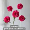 Rosa de Chá Artificial de 5 Cabeças, Rosa de Dia dos Namorados, Decoração de Corredor de Salão de Casamento, Flor Artificial, Flor Artificial, Decoração de Casamento, Decoração de Casa
