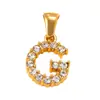 Pingente Único Cruzamento de Fronteiras Novo Joia de Aço Inoxidável Cravejada de Diamantes Colar com 26 Letras Fashionable High-End Acessórios de Joias DIY