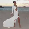Europeo y Americano Transfronterizo 2024 Verano Nuevo Vestido de Encaje Plisado Sexy con Perspectiva de Cuello en V y Aberturas