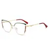 Armazones de Gafas de Miope Estilo Ojo de Gato Europeos y Americanos para Niñas, Versátiles, Gama Alta, Nueva Moda, Retro, Gafas Planas Anti Luz Azul al por Mayor