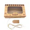 Caja de Papel Kraft Transfronteriza Estilo Europeo Nueva Caja para Empaque de Galletas con Ventana de PVC Caja Grande de Papel Kraft para Dulces